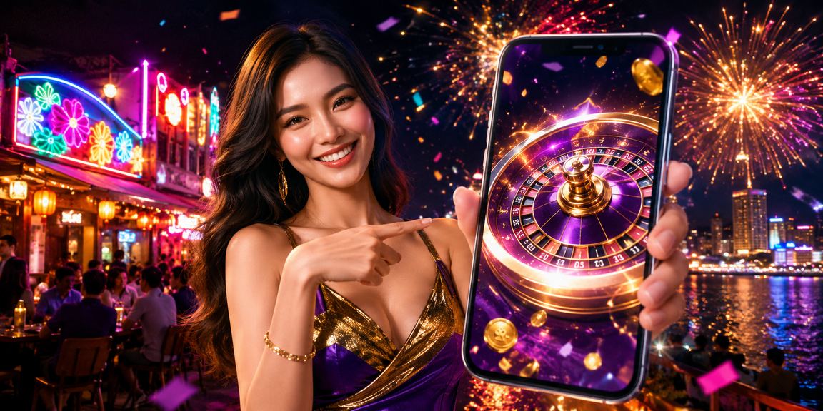 Trò chơi roulette thú vị trên nền đêm Nha Trang